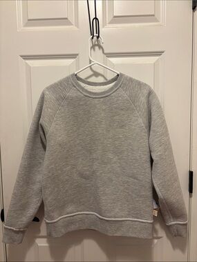 Martha Stewart Reversible Light Gray and White Crewneck Garden Sweatshirt🤍Small